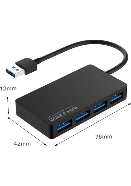 4 Port USB Hub USB 3.0 ve 2.0 USB Çoklayıcı Çoğaltıcı Switch Adaptör 5265