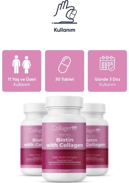 Biotin With Collagen,Saç Vitamini, Tırnak & Cilt Için Güçlendirici modelleri