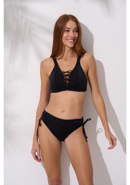 Bantlı Toparlayıcı Bikini Takımı 241261-YS