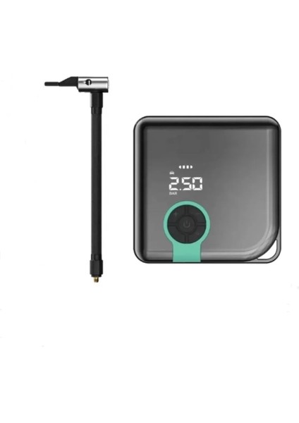 Hava Pompası Taşınabilir Havakompresörü Lastik Basınç Göstergeli 4000MAH Powerbank Şarjlı Araba Oto