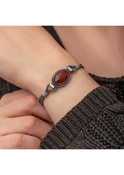 Gümüş Akik Taşlı Kazaziye Bileklik fırsatları