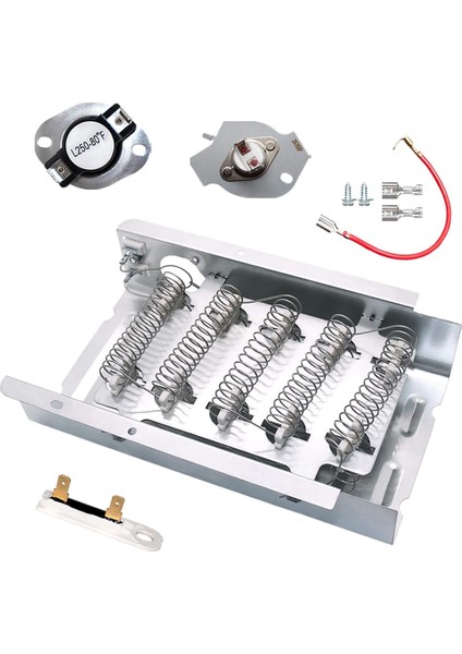 279838 Kurutucu Isıtma Elemanları 279816 Termal Kesme Sigorta Kiti 3392519 Whirlpool Kurutucu Için Kurutucu Termal Sigorta Tamir Takımı (Yurt Dışından)