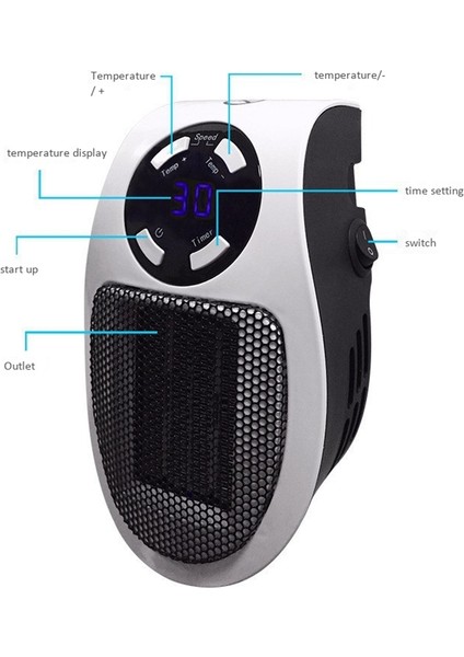 22%, Uzaktan Elektrikli Taşınabilir Isıtıcı 10A 220V 500W Hızlı Isıtma Mini Masaüstü Duvar Soba Radyatör Isıtıcı Makinesi Abd Plug (Yurt Dışından) modelleri