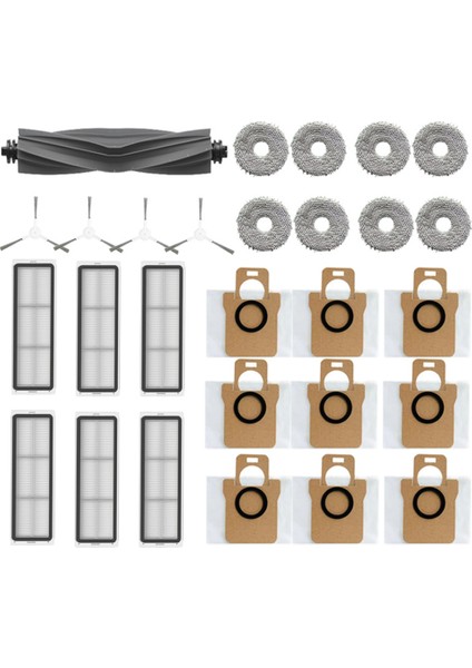 Dreame Bot L10S Pro L10S Ultra Robot Süpürge Yedek Parçaları, Kauçuk / Yan Fırça, Filtre, Paspas Bezi, Toz Torbaları (Yurt Dışından)