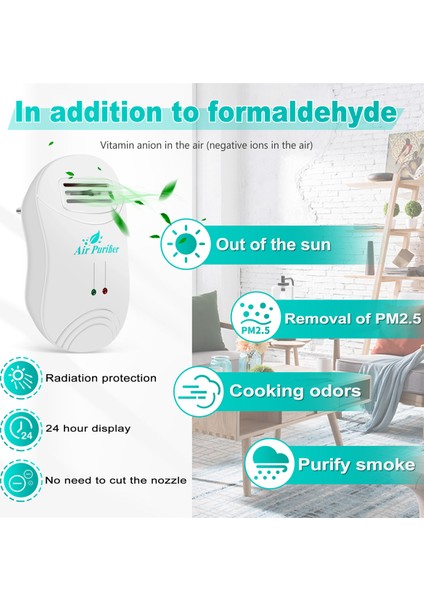 Ev Için Iyonlaştırıcı Hava Temizleme Cihazı Negatif Iyon Jeneratörü Hava Temizleyici Formaldehit Duman Toz Arıtma Ev Odası Koku Giderici Ab Tak (Yurt Dışından) fırsatları