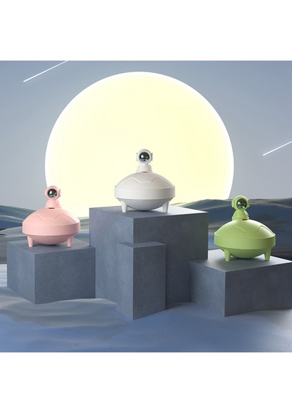 Romantik Fotoğraf Çekmek Gün Batımı Lambası Kablosuz Hava Nemlendirici USB Şarj Edilebilir Akülü Seyahat Su Difüzörü Beyaz (Yurt Dışından) indirimleri