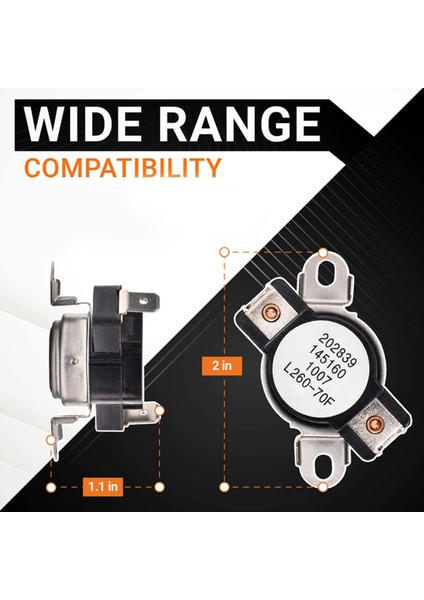 3204267 Frigidaire Kenmore Electrolux Kurutucu Için Kurutucu Termostatı Yedek Parça - 508516 73204267 AP213147'NIN Yerini Alır (Yurt Dışından) modelleri