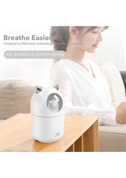 Sevimli Kedi Ev Için Serin Sisli Nemlendirici, Kedi Gece Lambası Bebek Odası Için Temel Saf Hava, Kolay Temizlenebilir Sessiz Çalışma Beyaz (Yurt Dışından) modelleri