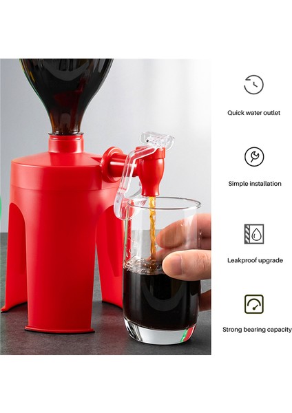 Soda Dispenseri Fizz Dispenseri Içecek Dispenseri Su Sebili Parti Kola Sprite, Kırmızı (Yurt Dışından) indirimleri