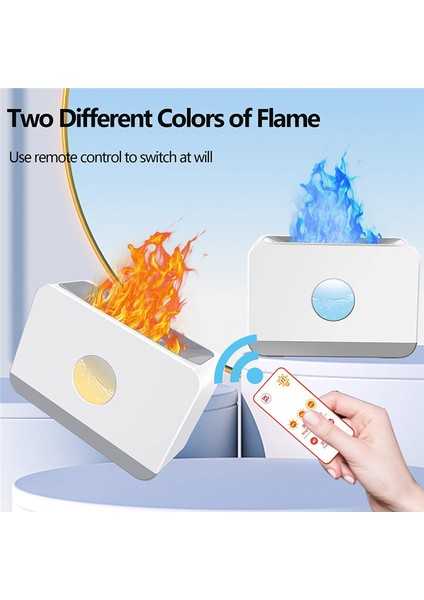 Alev Difüzörü, Alev Işığı Hava Nemlendiricili Uçucu Yağ Difüzörü 220ML Aroma Difüzör Ev, Ofis Beyaz (Yurt Dışından) fiyatları