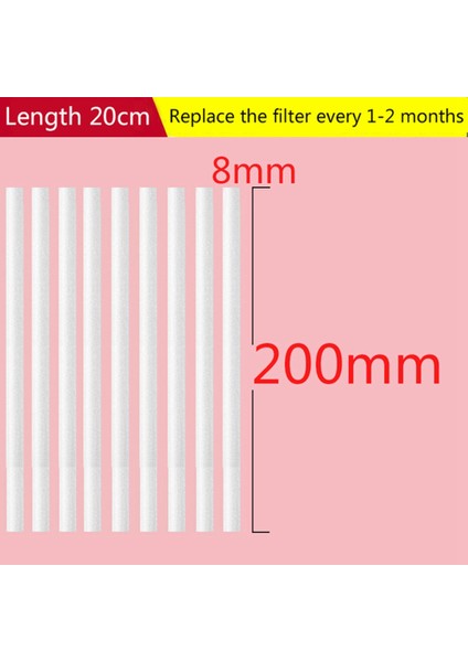 8X200MM Büyük Nemlendirici Aroma Filtresi Atomizer Yedek Pamuklu Çubukla 50 Paket Nemlendirici Filtre Kesilebilir (Yurt Dışından) fiyatları