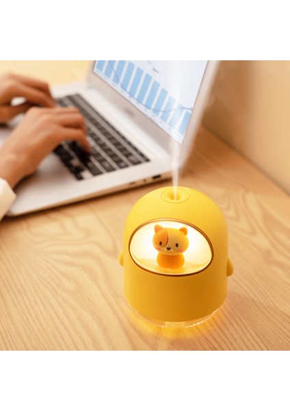 USB Uzay Kedi Nemlendirici USB Mini Karikatür Atmosfer Lambası Dilsiz Sprey Klima Odası Su Nemlendirici Pembe (Yurt Dışından) modelleri