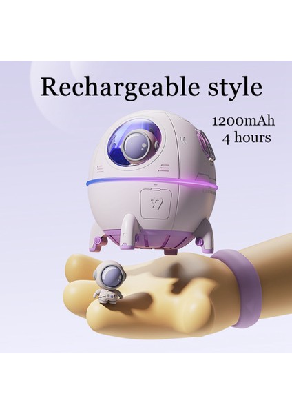 Yeni Astronot Hava Nemlendirici 220 ml Ultrasonik Aromalı Uçucu Yağ Difüzör LED Işık USB Sis Püskürtücü Hediyeler Mor B (Yurt Dışından) fiyatları