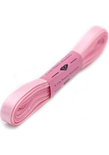 Saten Kurdele 10 mt - Pembe