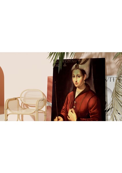 Hürrem Sultan Portresi Kanvas Tablo - Salon Oda Ofis Duvar Dekorasyonu Sanatsal Tablo modelleri