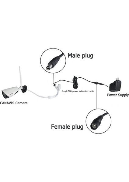 Dc Adaptör Uzatma Kablosu 3 Metre 5.5mm x 2.1mm 5 Amper Dişi Erkek Modem Uzatma 4384