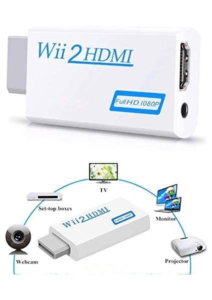 Nintendo Wii Için HDMI Tv Kablo Çevirici Dönüştürücü Adaptör 4542