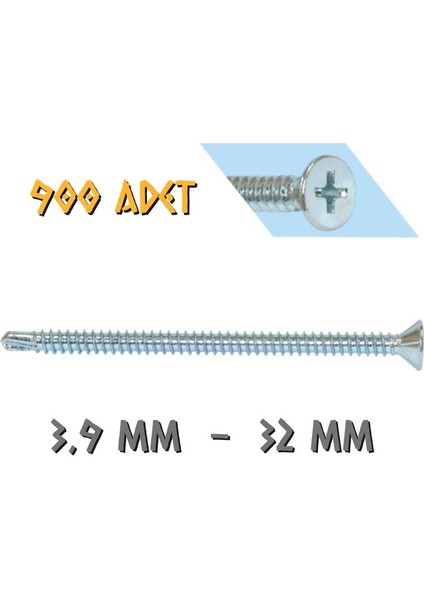 Yhb Matkap Uçlu Akıllı Vida 3.9X32 Mm. - 900 Adet