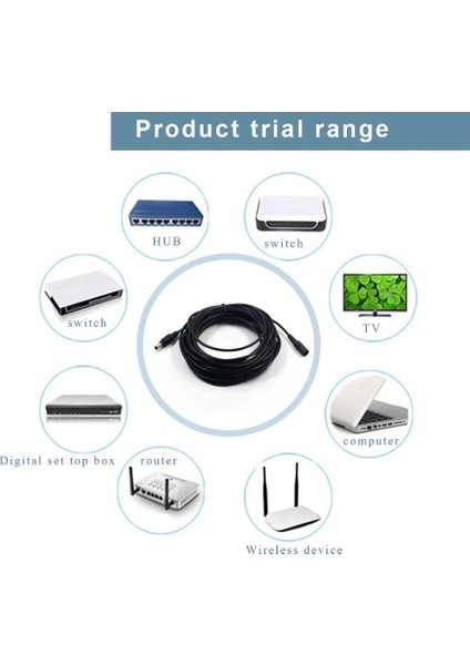 Dc Adaptör Uzatma Kablosu 5 Metre 5.5mm x 2.1mm Dişi Erkek Modem Uzatma 4385