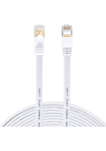 Cat7 Ethernet RJ45 Modem Internet Kablosu 10GBPS 600MHZ Flat Kablo 1 Metre 4256
