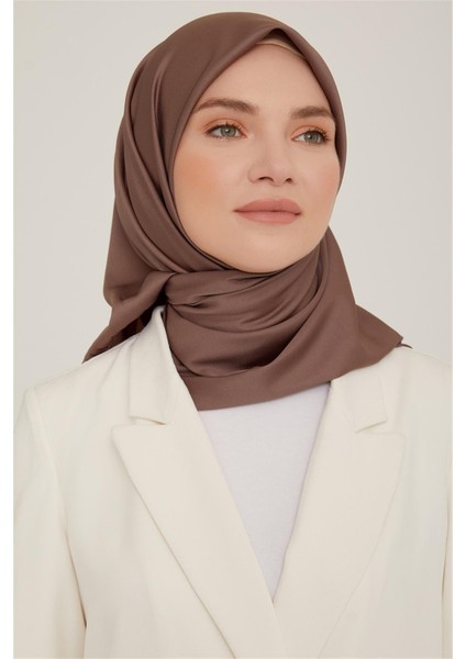 Düz Twill Eşarp - Koyu Vizon 783