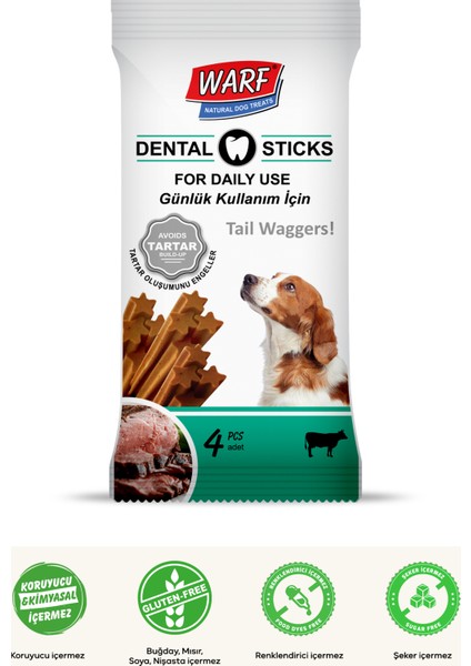 Dental Çubuk Dana Eti Aromalı Yumuşak Ödül Maması 4X17,5 gr
