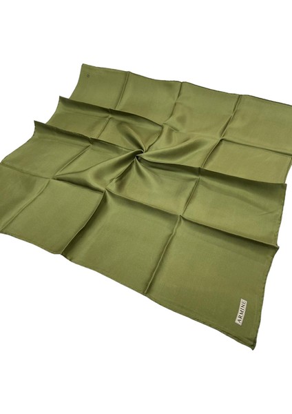Düz Ipek Eşarp - 207 Yeşil Twill