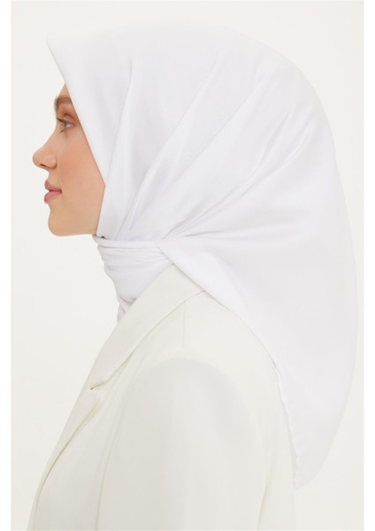 Düz Twill Eşarp - Beyaz 147 modelleri