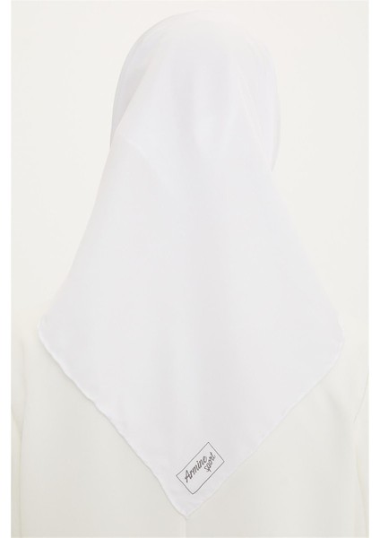 Düz Twill Eşarp - Beyaz 147 fırsatları