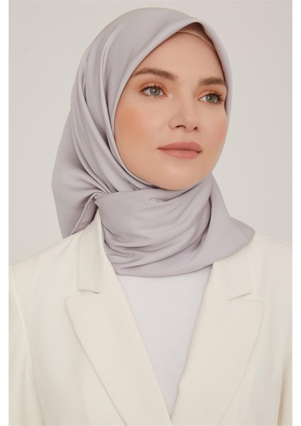 Düz Twill Eşarp - Gümüş 766