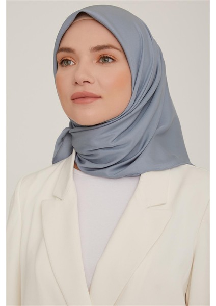 Düz Twill Eşarp - Metalik Mavi 784 fırsatları