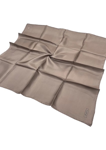 Düz Ipek Eşarp - 32 Koyu Taş Twill