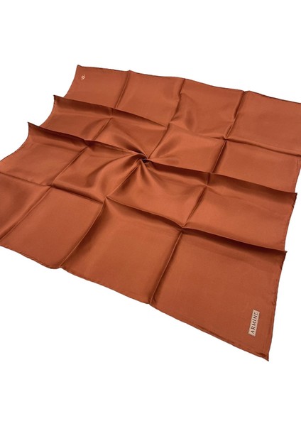 Düz Ipek Eşarp - 94 Kiremit Twill