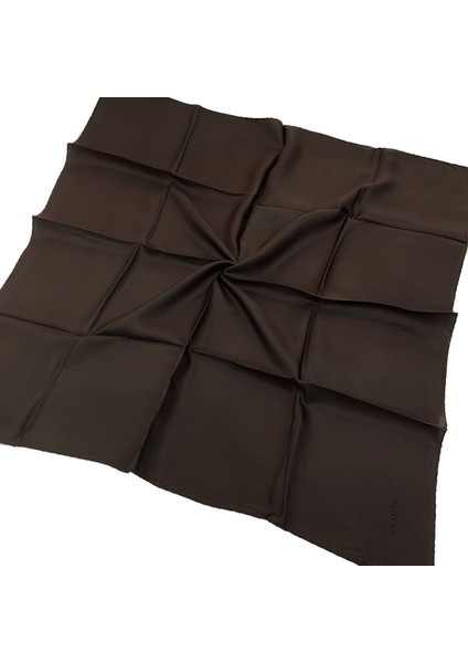 Düz İpek Eşarp - 1030 Acı Kahve Twill