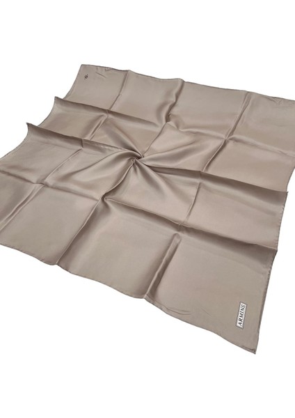 Düz Ipek Eşarp - 130 Latte Twill