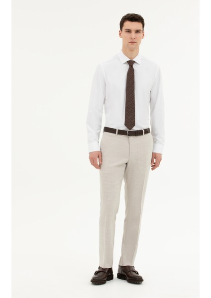 Erkek Beyaz Slim Fit Uzun Kollu Basic Gömlek 50285562-VR013