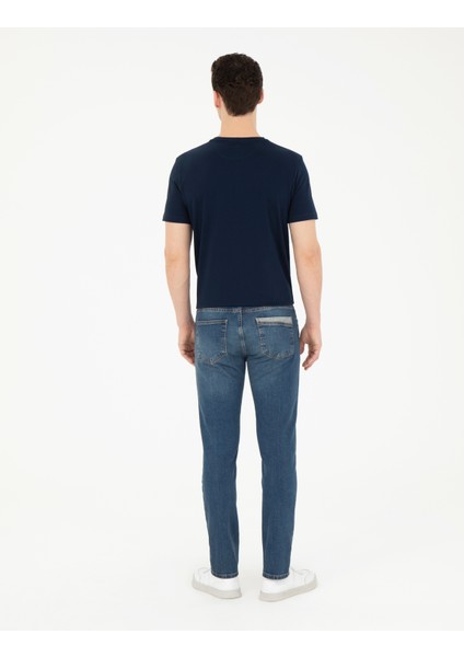 Pierre Cardin Erkek Mavi Slim Fit Jean Pantolon 50285133-VR036