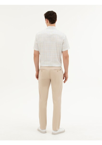 Erkek Bej Regular Fit Kanvas Pantolon 50288510-VR011
