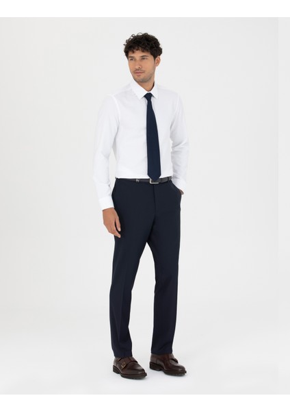 Erkek Lacivert Slim Fit Kumaş Pantolon 50280221-VR033 modelleri