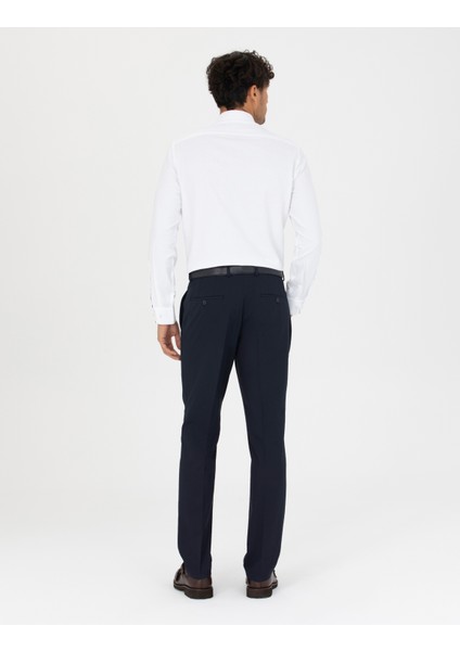 Erkek Lacivert Slim Fit Kumaş Pantolon 50280221-VR033 fırsatları