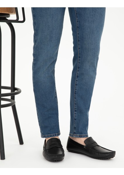 Erkek Siyah %100 Deri Loafer 50289825-VR046
