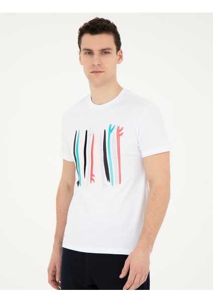 Erkek Beyaz Slim Fit Tişört 50281057-VR013 modelleri