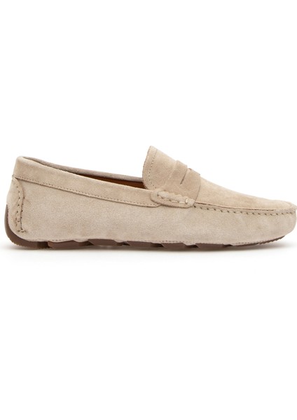 Erkek Bej %100 Deri Loafer Ayakkabı 50288705-VR011