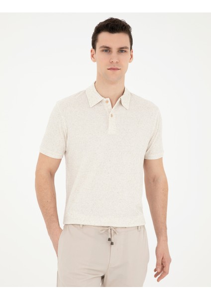 Erkek Bej Slim Fit Tişört 50285180-VR011