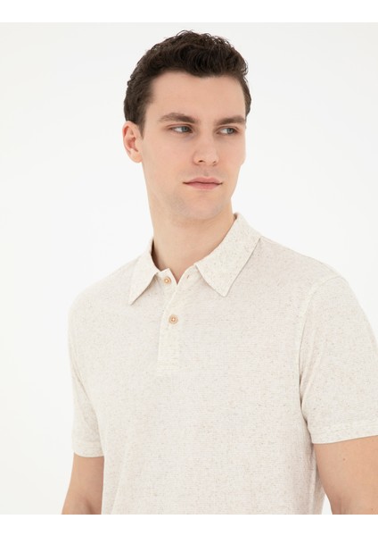 Erkek Bej Slim Fit Tişört 50285180-VR011 fiyatları