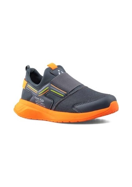 Zoom Aqua Yumuşak Esnek Hafif Nefes Alabilen Çocuk File Sneaker Spor Ayakkabı Füme Turuncu