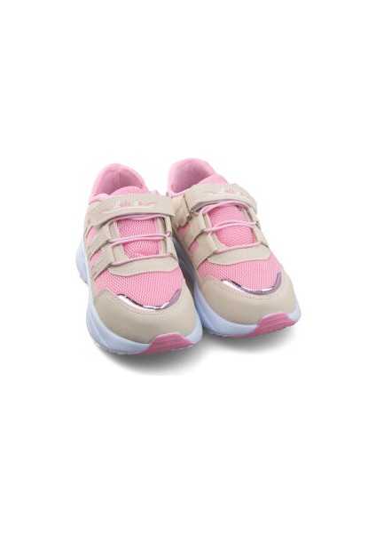 Letsgo Cırtlı Yumuşak Esnek Hafif Nefes Alabilen File Kız Çocuk Sneaker Spor Ayakkabı Bej Pembe fiyatları