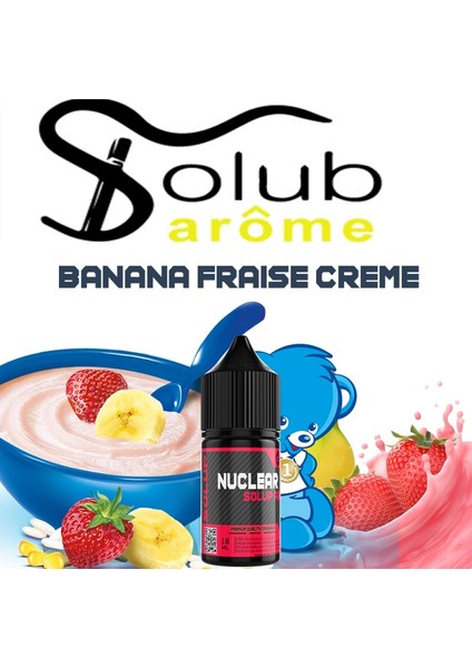 Solub Banana Fraise Creme Aroması 10 ml