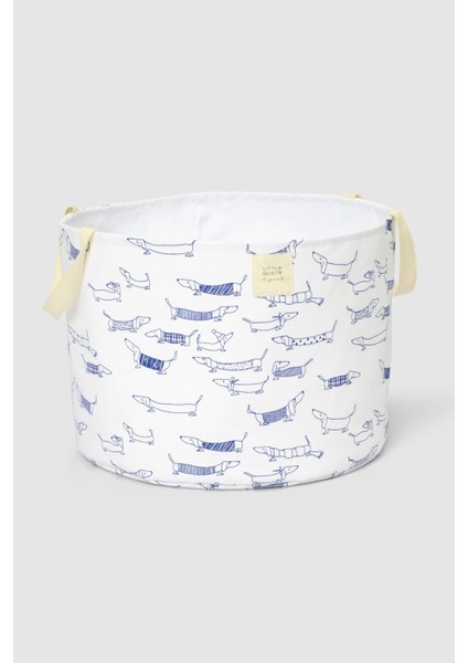 Organik Pamuk Büyük Boy Saplı Oyuncak Sepeti Paw 25X35 cm fiyatları