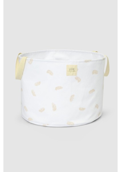 Organik Pamuk Büyük Boy Saplı Oyuncak Sepeti Feather 25X35 cm fiyatları